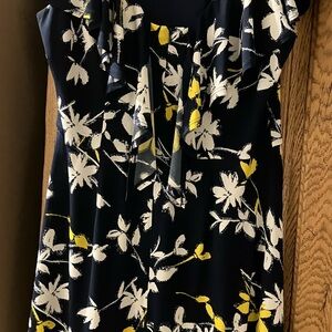 Floral Sleeveless Dress with Ruffle Detail